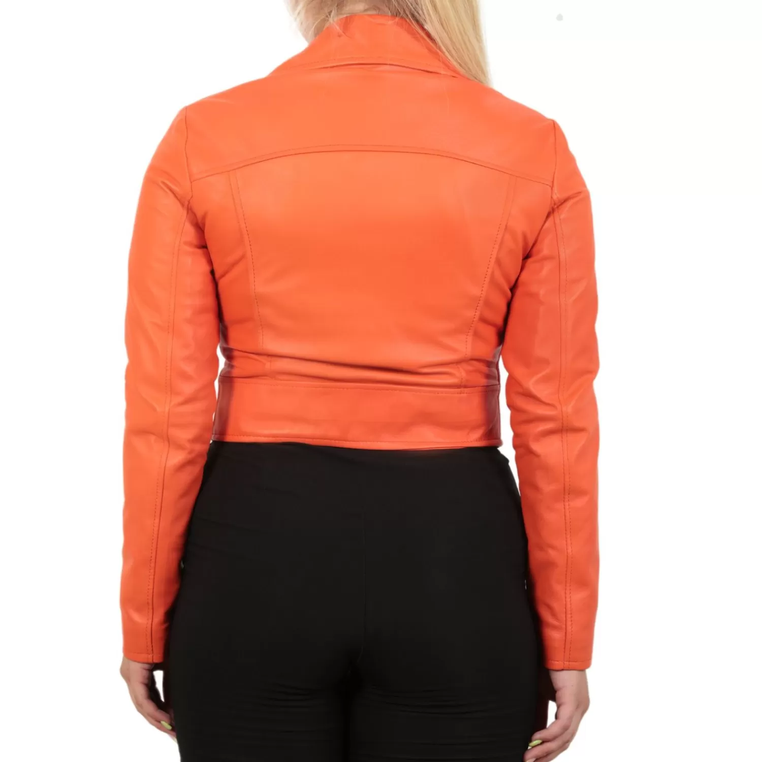 Imperatrice Calzature Capi Spalla In Pelle*Chiodo Corto In Pelle Di Vitello Arancio