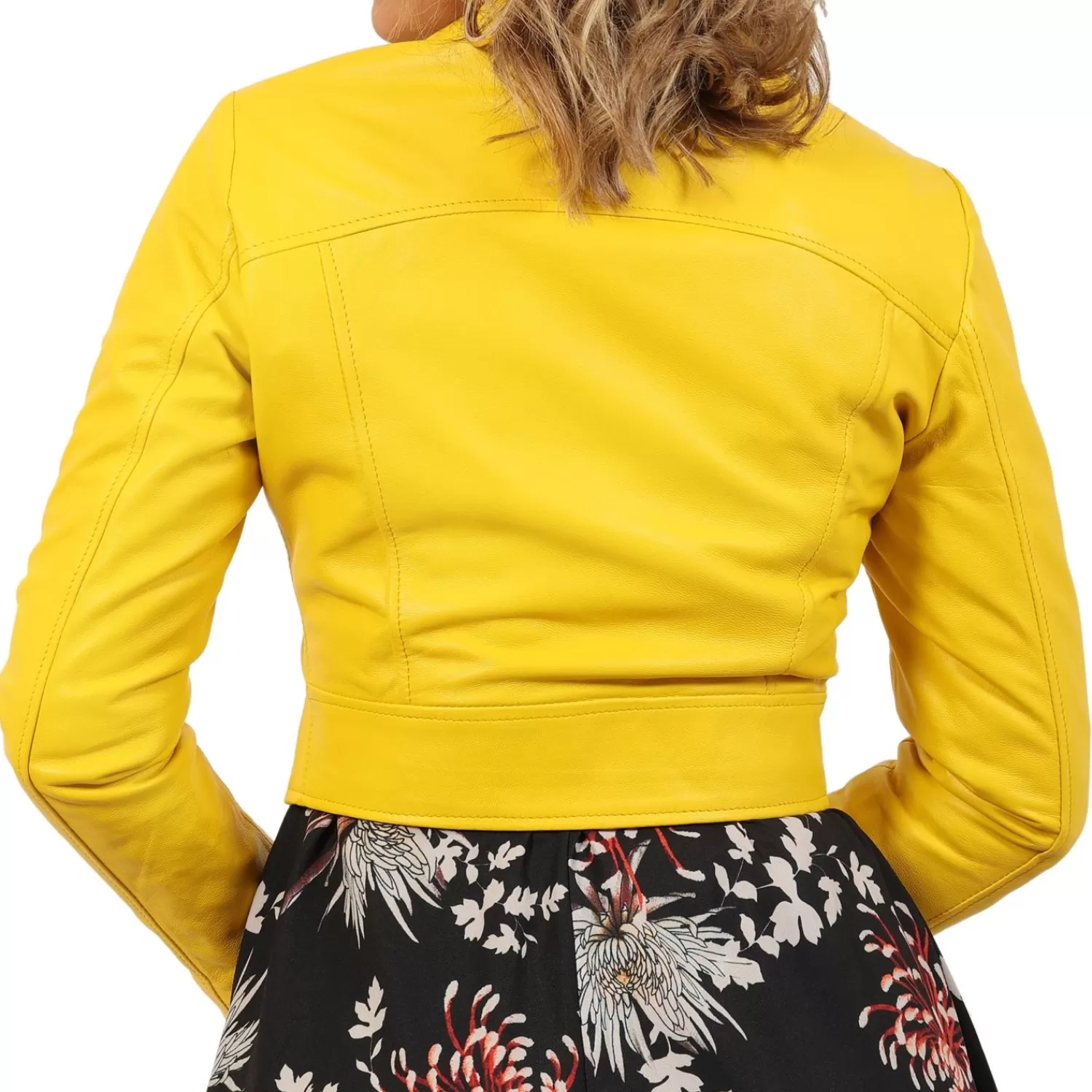 Imperatrice Calzature Capi Spalla In Pelle*Chiodo Corto In Pelle Di Vitello Con Borchie Giallo