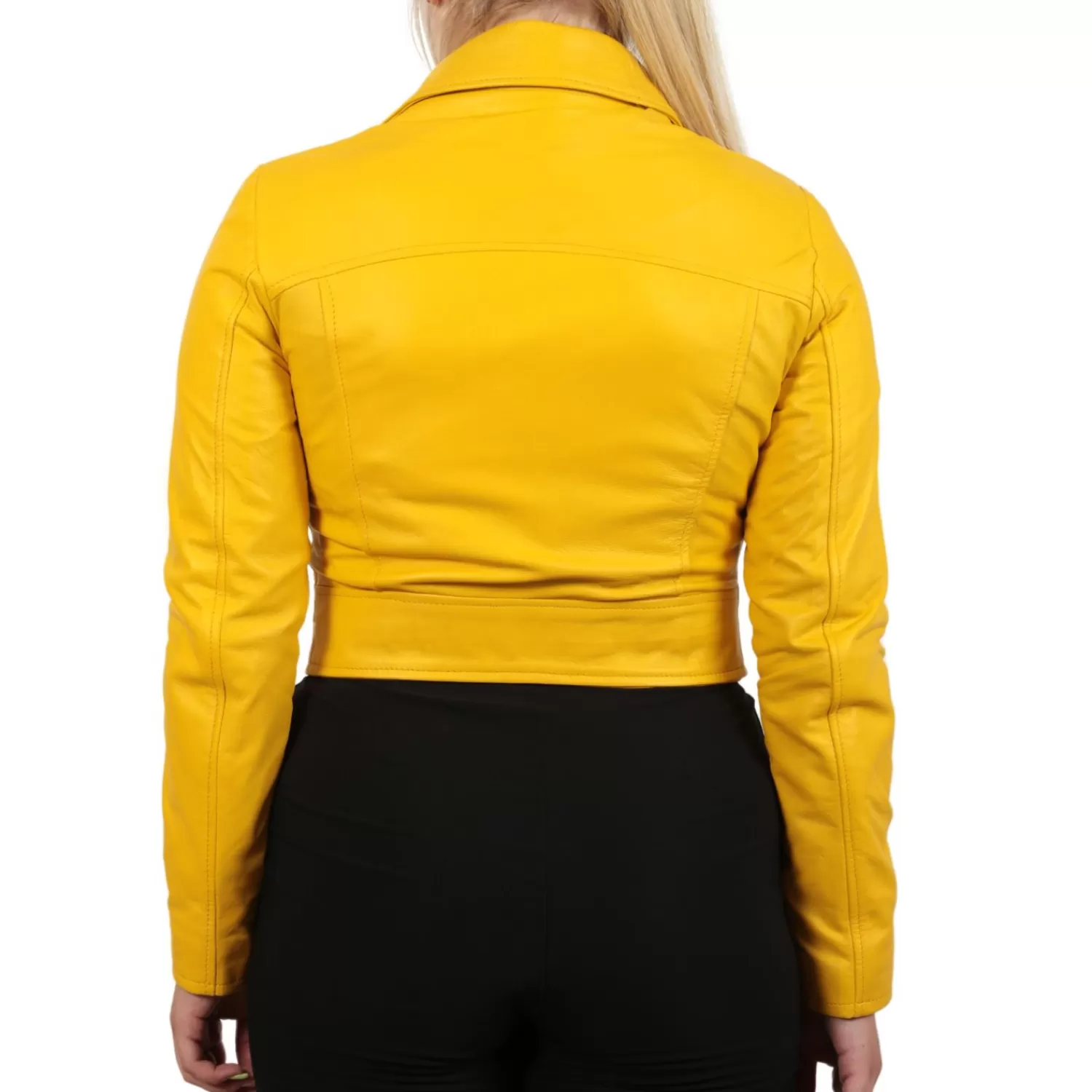 Imperatrice Calzature Capi Spalla In Pelle*Chiodo Corto In Pelle Di Vitello Giallo