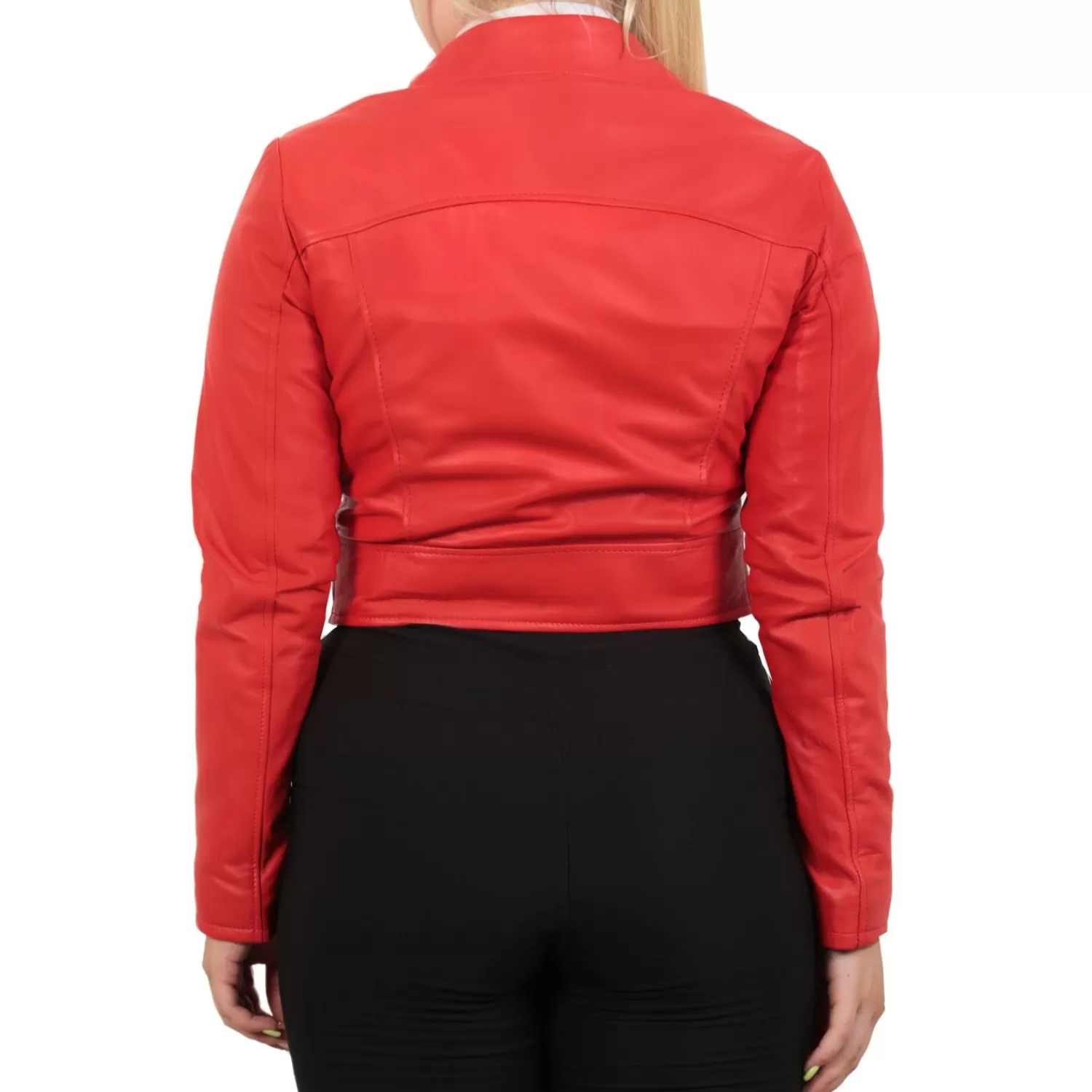 Imperatrice Calzature Capi Spalla In Pelle*Chiodo Corto In Pelle Di Vitello Rosso