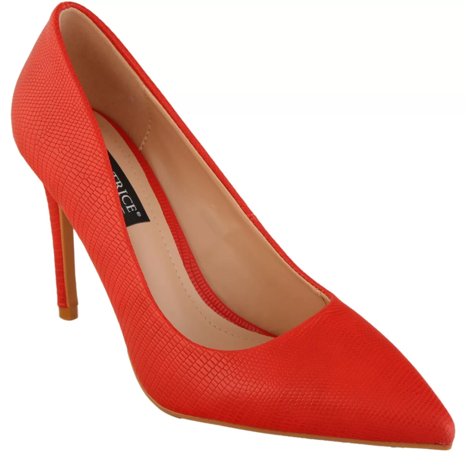 Imperatrice Calzature Decollete*Decollete Pumps In Simil Pelle Pitonata Con Tacco A Spillo