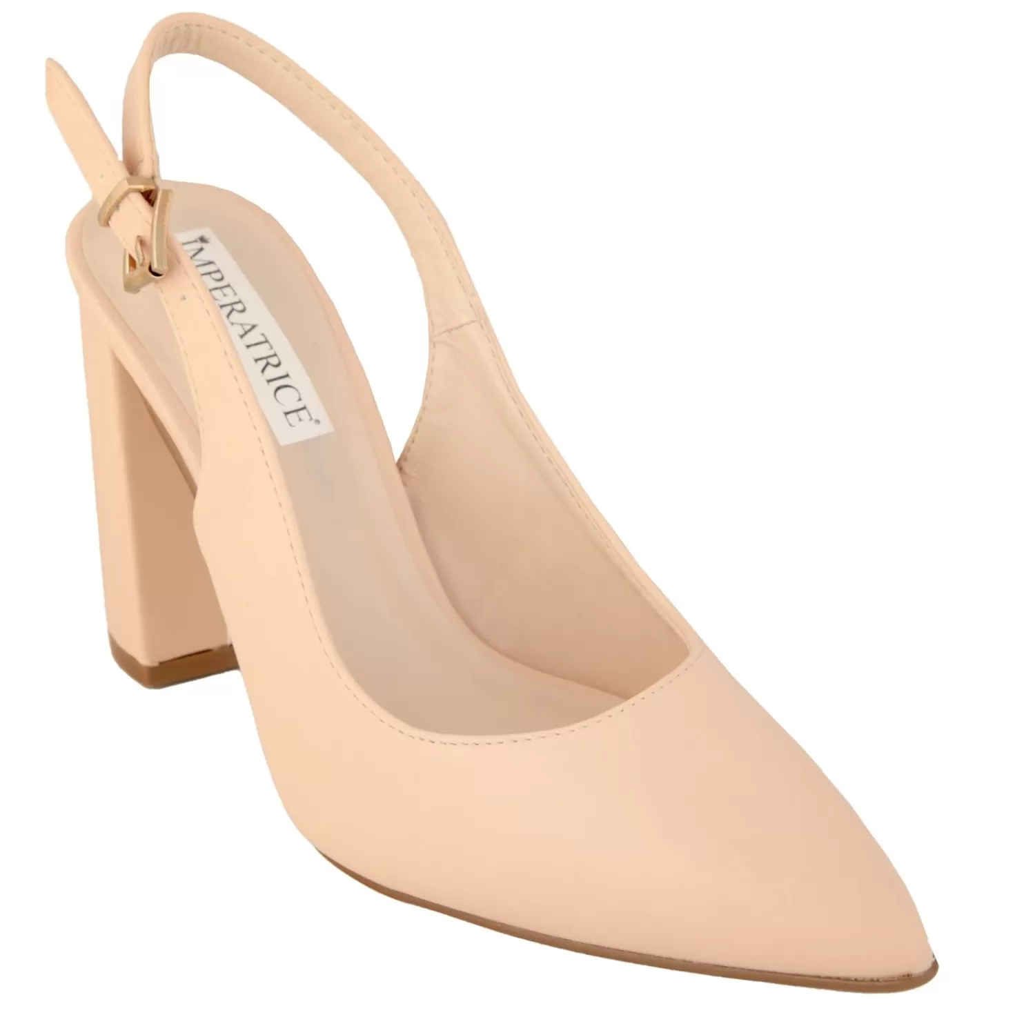 Imperatrice Calzature Sandali Con Tacco E Zeppa*Decollete Slingback Con Tacco Alto Quadrato