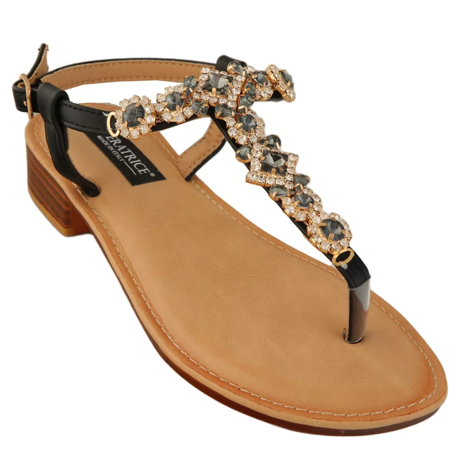 Imperatrice Calzature Sandali Bassi*Sandali Bassi Infradito Con Dettagli Gioiello