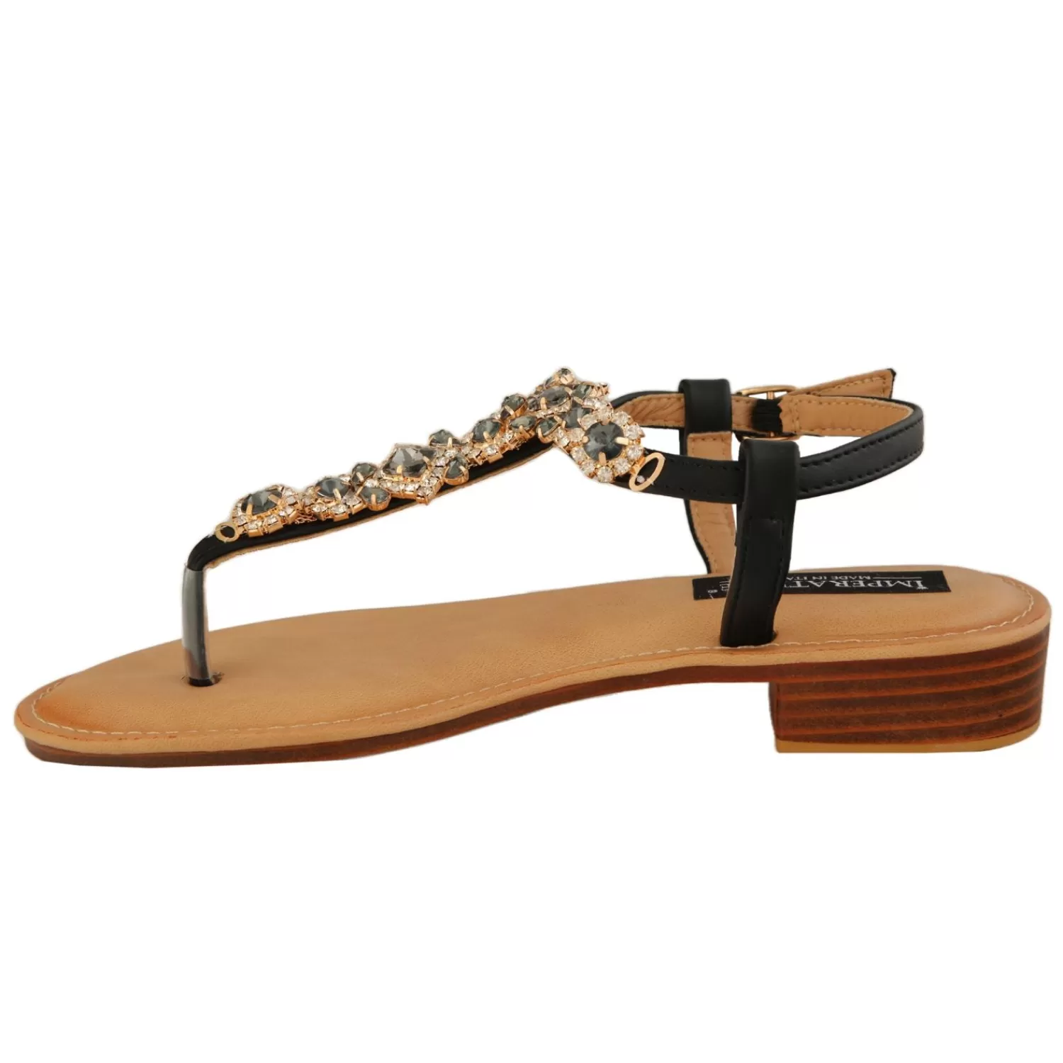 Imperatrice Calzature Sandali Bassi*Sandali Bassi Infradito Con Dettagli Gioiello