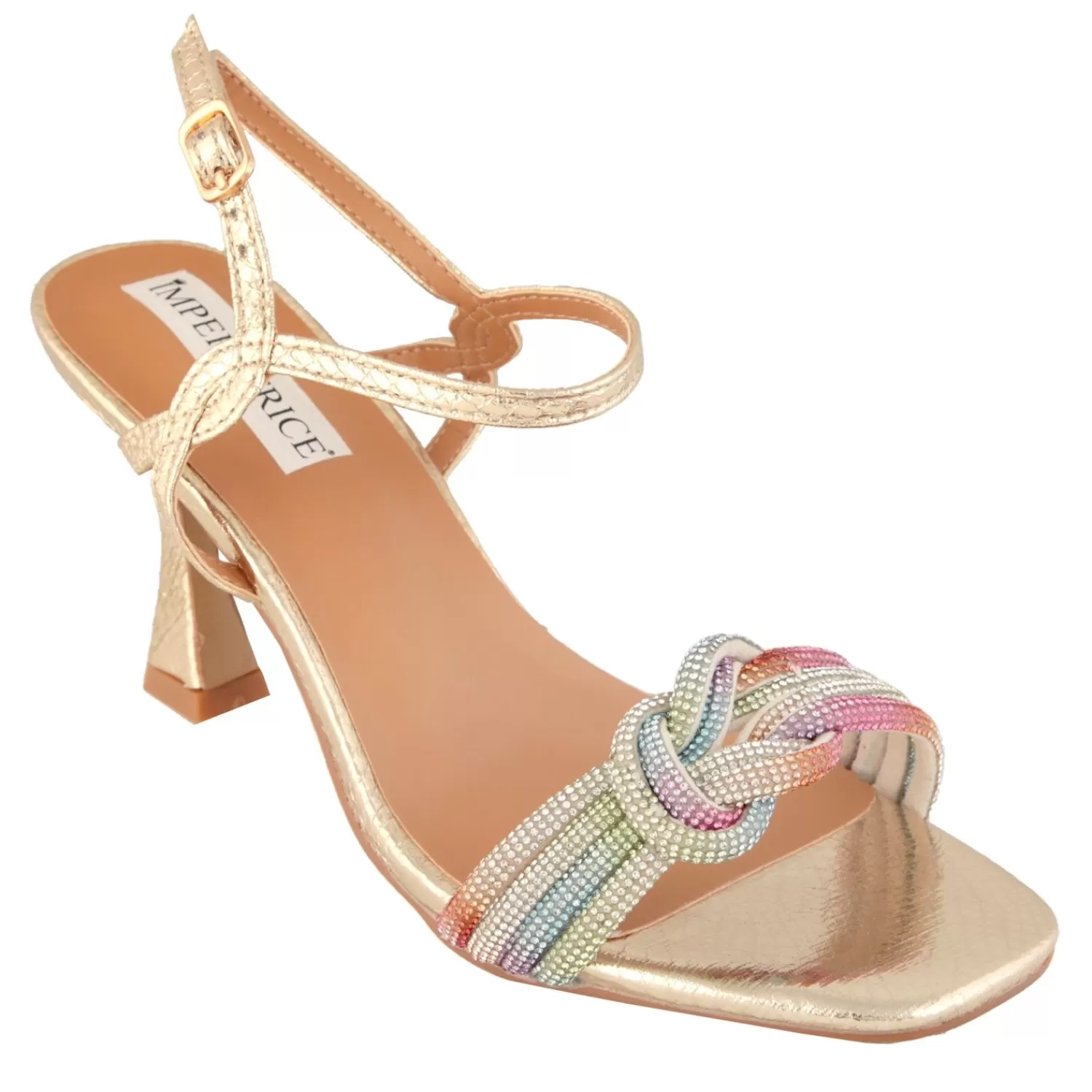 Imperatrice Calzature Sandali Con Tacco E Zeppa*Sandali Con Strass Multicolore E Tacco Alto A Rocchetto