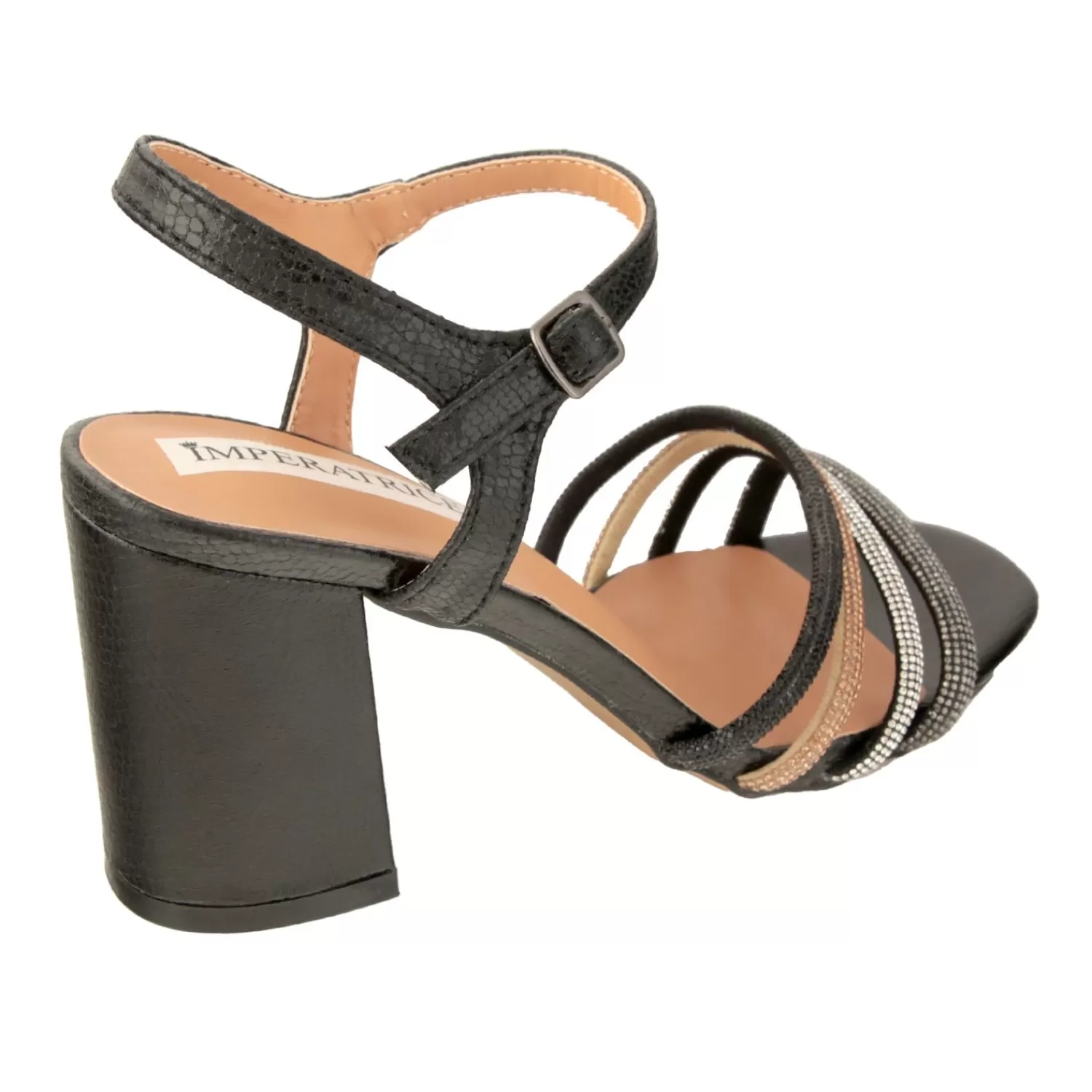 Imperatrice Calzature Sandali Con Tacco E Zeppa*Sandali Con Strass Multicolore E Tacco Alto Quadrato