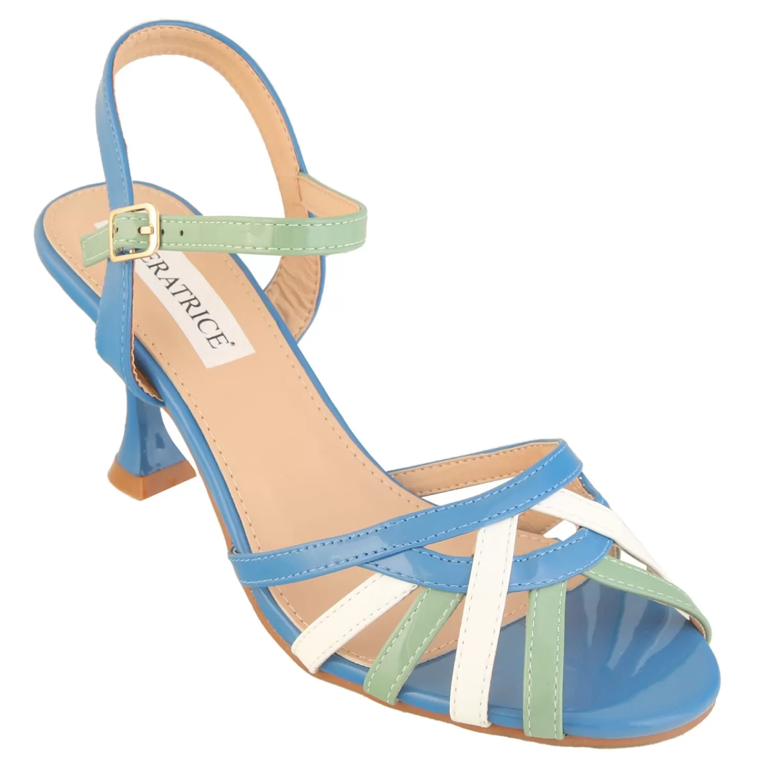 Imperatrice Calzature Sandali Con Tacco E Zeppa*Sandali Con Tacco A Rocchetto E Fasce Multicolore