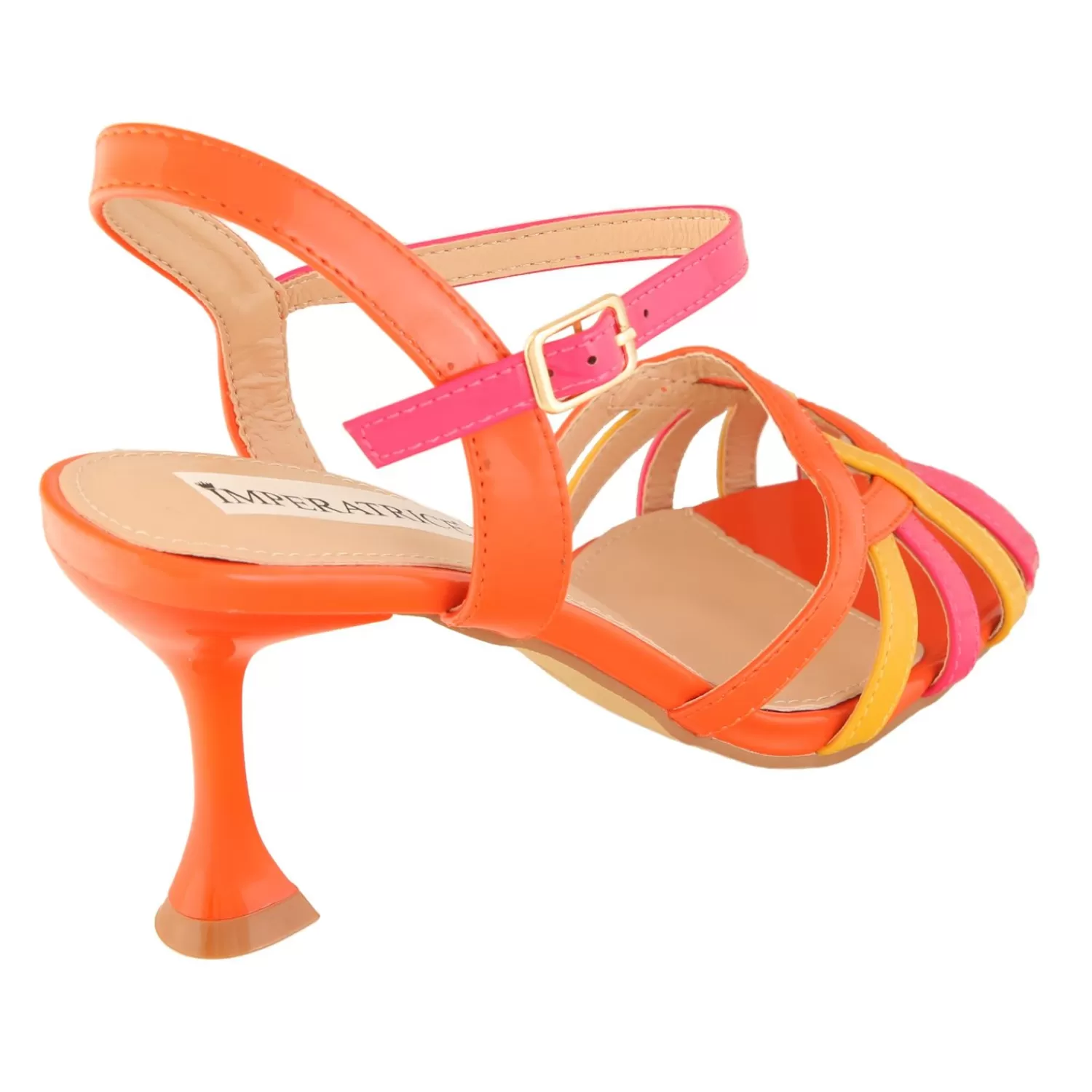 Imperatrice Calzature Sandali Con Tacco E Zeppa*Sandali Con Tacco A Rocchetto E Fasce Multicolore