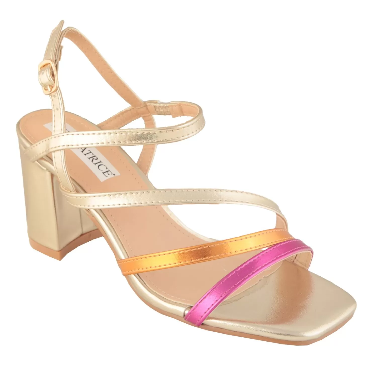 Imperatrice Calzature Sandali Con Tacco E Zeppa*Sandali Con Tacco Alto Quadrato E Fasce Multicolore