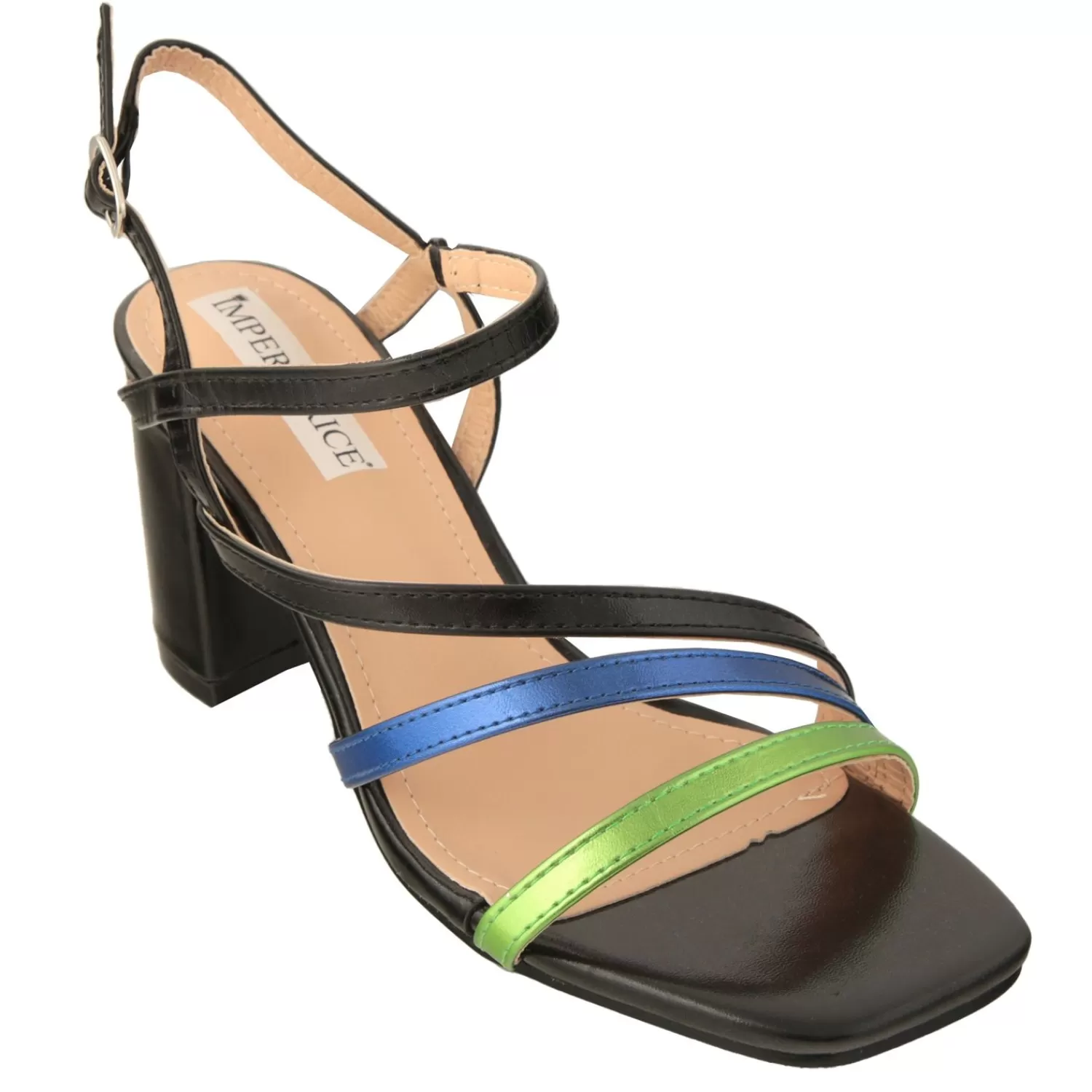 Imperatrice Calzature Sandali Con Tacco E Zeppa*Sandali Con Tacco Alto Quadrato E Fasce Multicolore