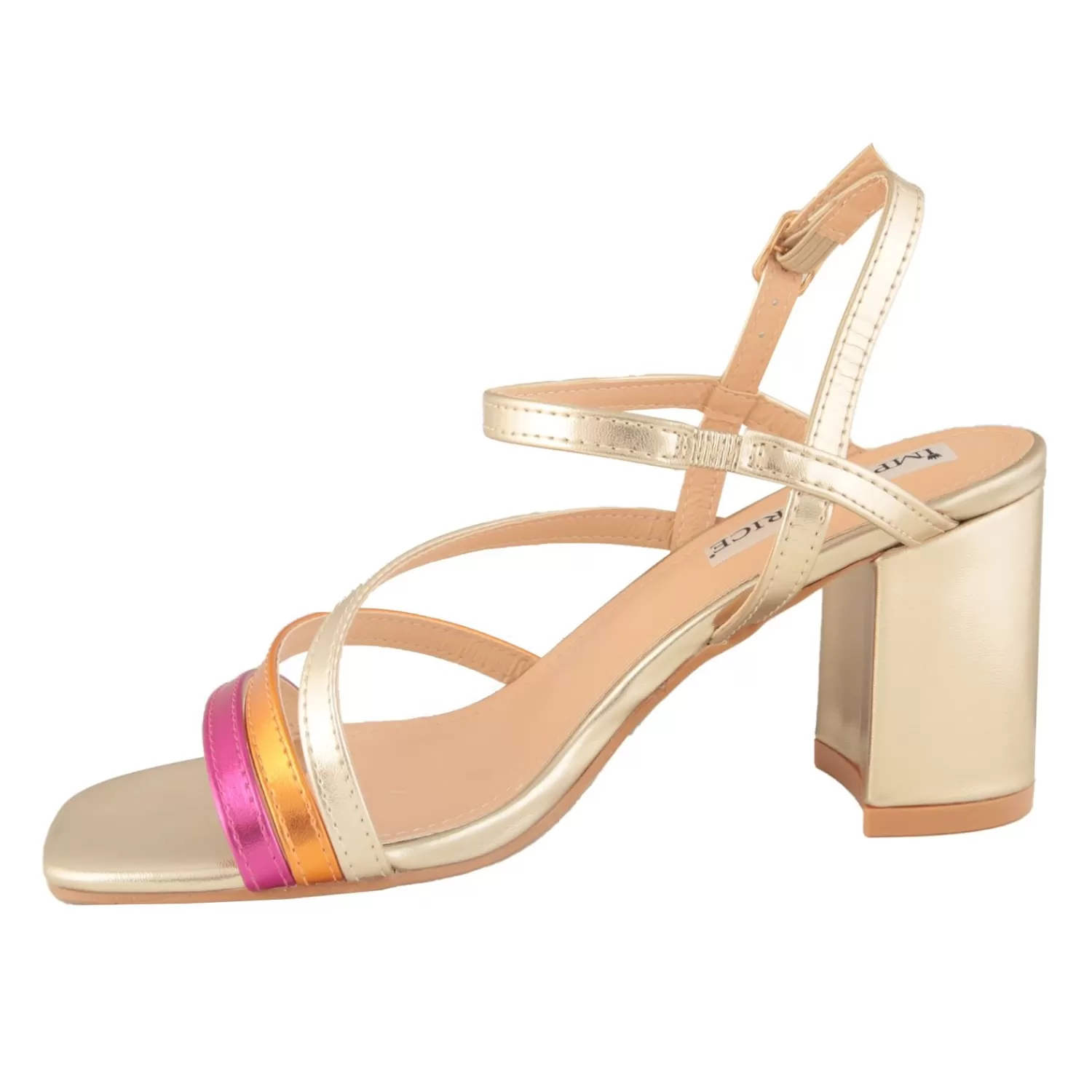 Imperatrice Calzature Sandali Con Tacco E Zeppa*Sandali Con Tacco Alto Quadrato E Fasce Multicolore