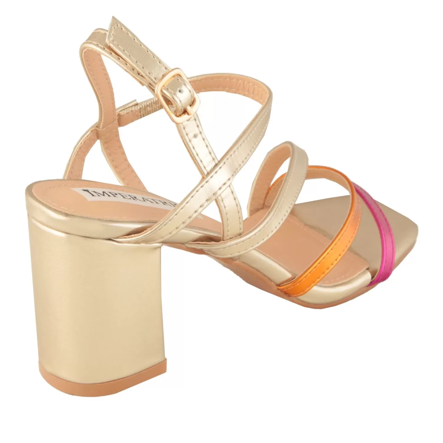 Imperatrice Calzature Sandali Con Tacco E Zeppa*Sandali Con Tacco Alto Quadrato E Fasce Multicolore