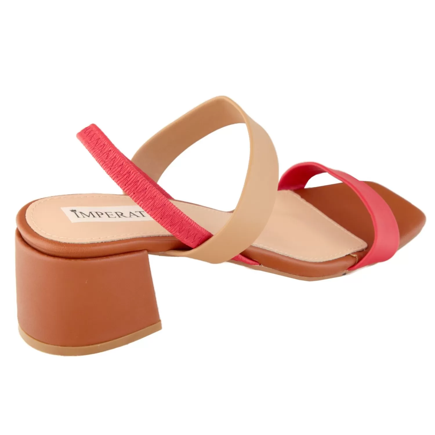 Imperatrice Calzature Sandali Con Tacco E Zeppa*Sandali Con Tacco Comodo Quadrato E Fasce Colorate