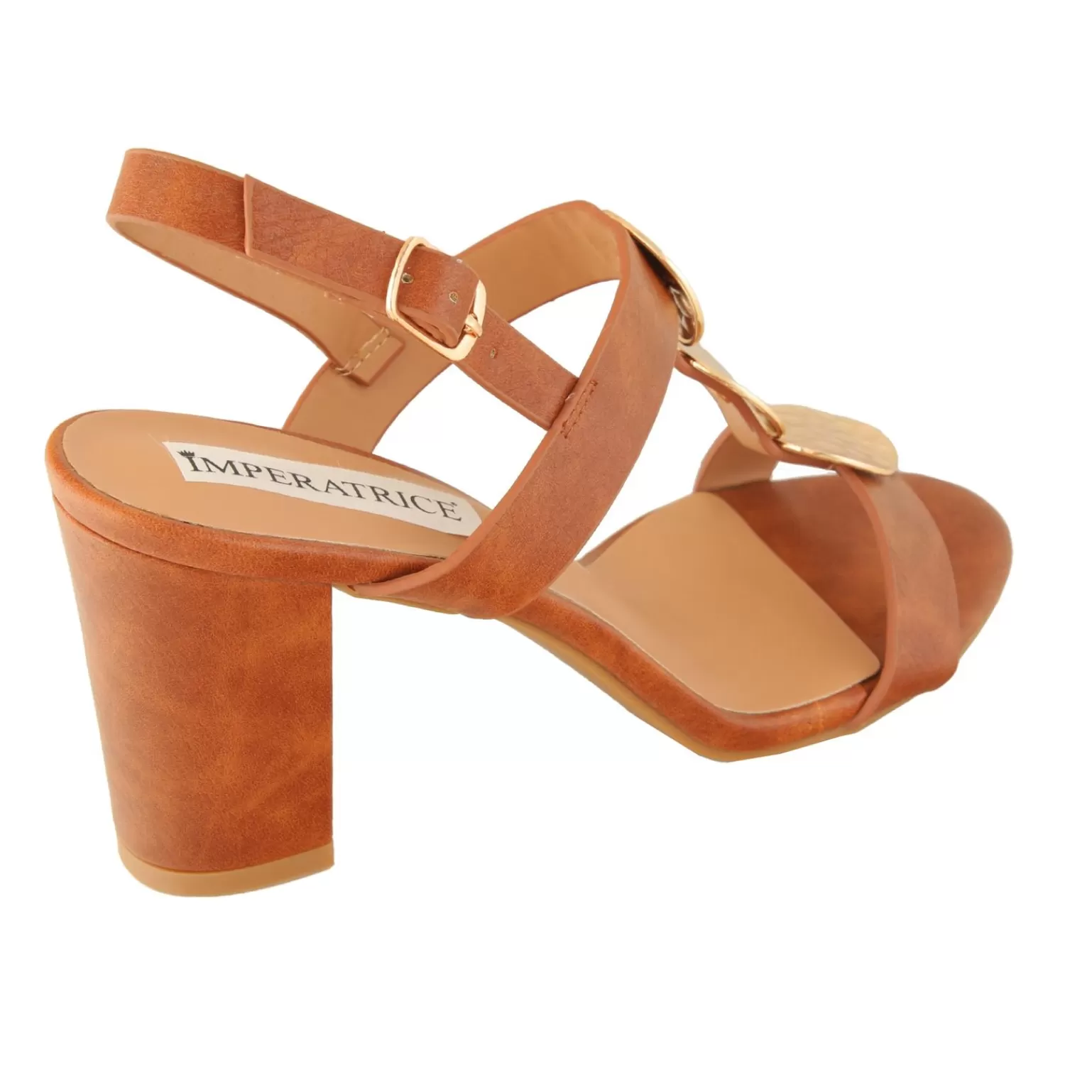 Imperatrice Calzature Sandali Con Tacco E Zeppa*Sandali Con Tacco Quadrato E Dettagli Color Oro