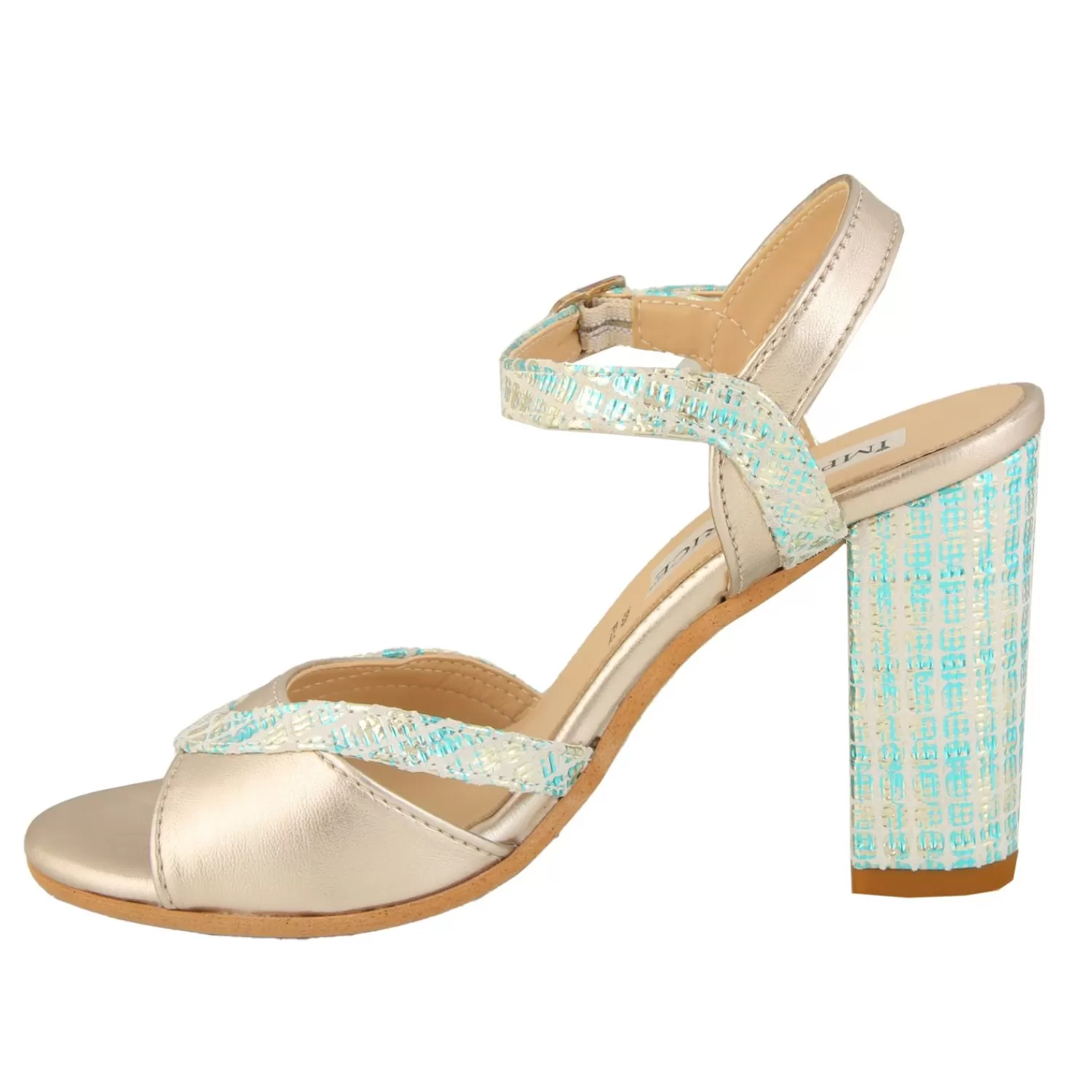 Imperatrice Calzature Sandali Con Tacco E Zeppa*Sandali In Vera Pelle Con Tacco Quadrato Multicolore