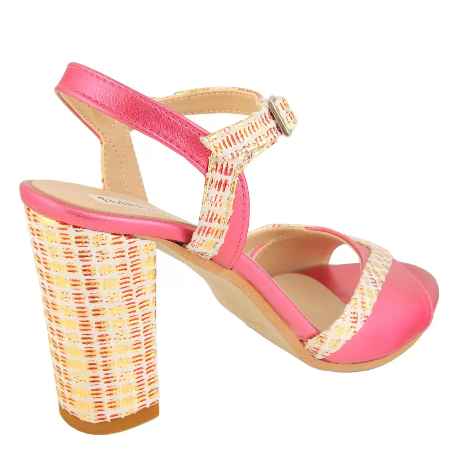 Imperatrice Calzature Sandali Con Tacco E Zeppa*Sandali In Vera Pelle Con Tacco Quadrato Multicolore