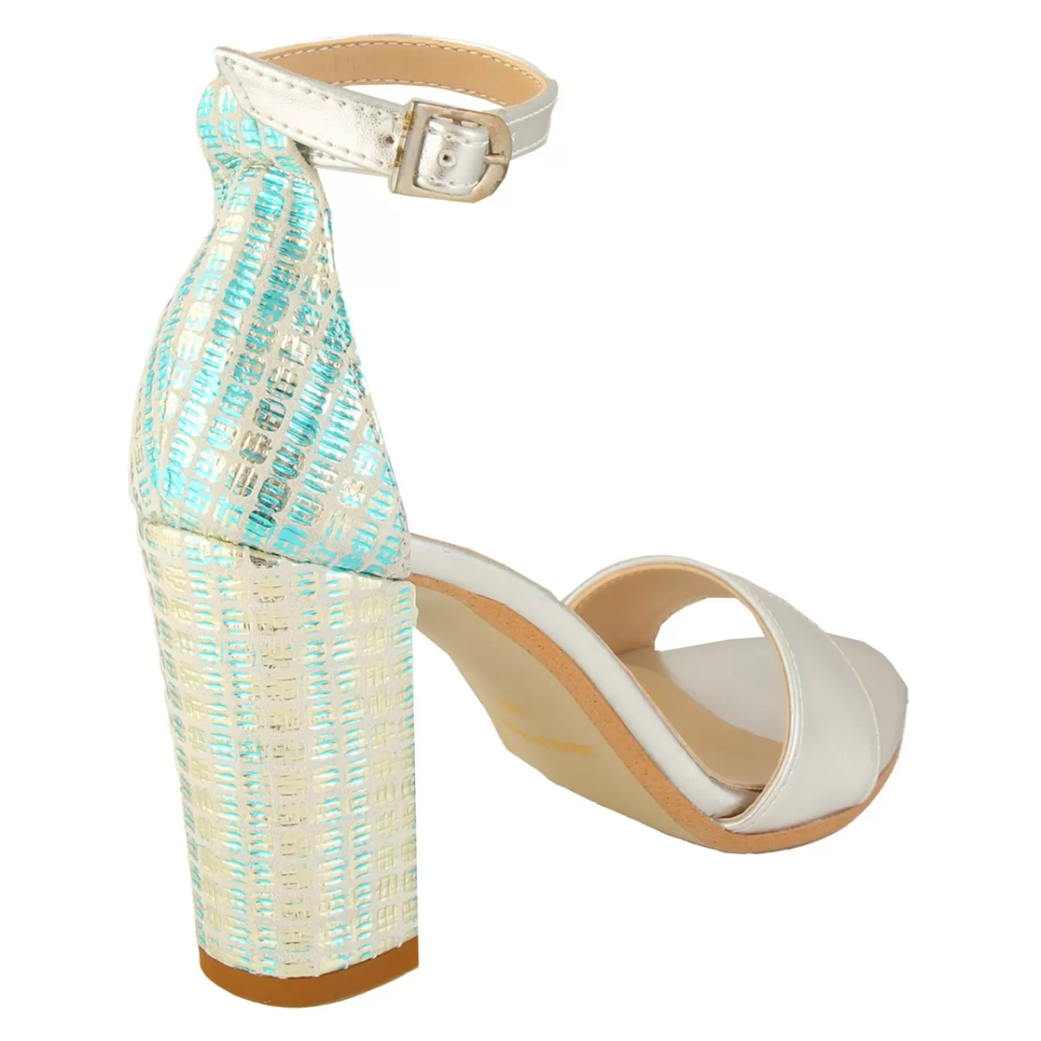 Imperatrice Calzature Sandali Con Tacco E Zeppa*Sandali In Vera Pelle Con Tacco Quadrato Multicolore