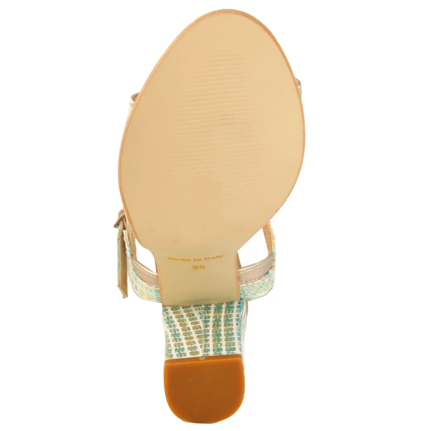 Imperatrice Calzature Sandali Con Tacco E Zeppa*Sandali In Vera Pelle Con Tacco Quadrato Multicolore