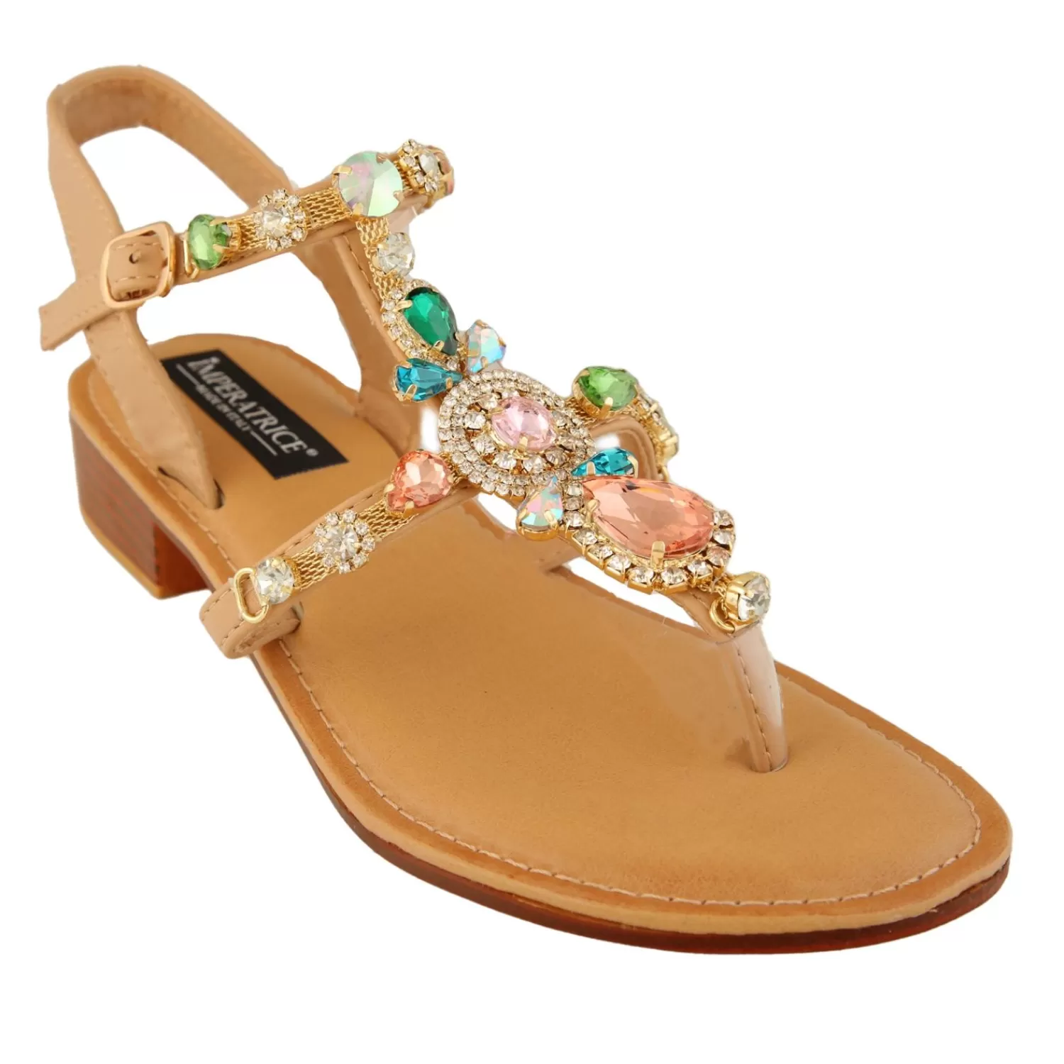 Imperatrice Calzature Sandali Bassi*Sandali Infradito Con Dettaglio Gioiello