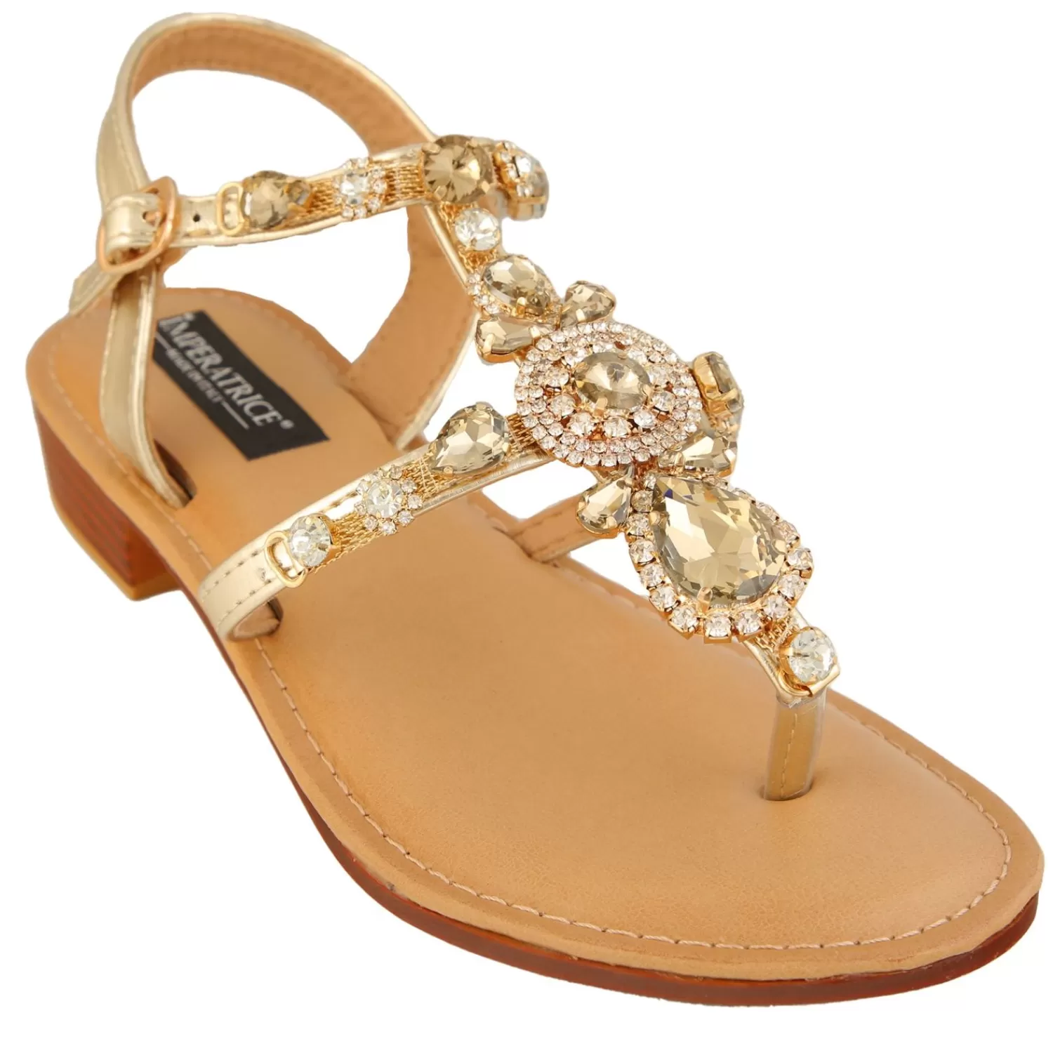 Imperatrice Calzature Sandali Bassi*Sandali Infradito Con Dettaglio Gioiello