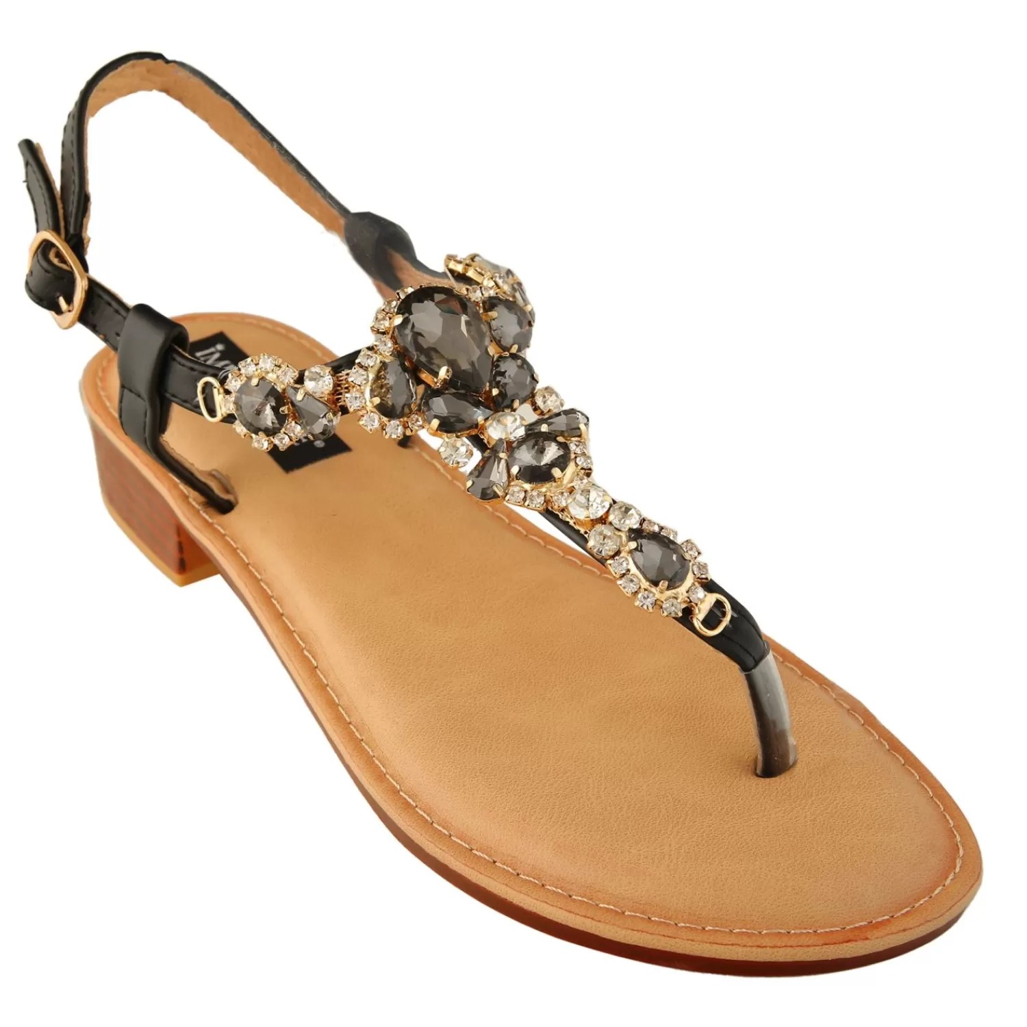 Imperatrice Calzature Sandali Bassi*Sandali Infradito Con Dettaglio Gioiello