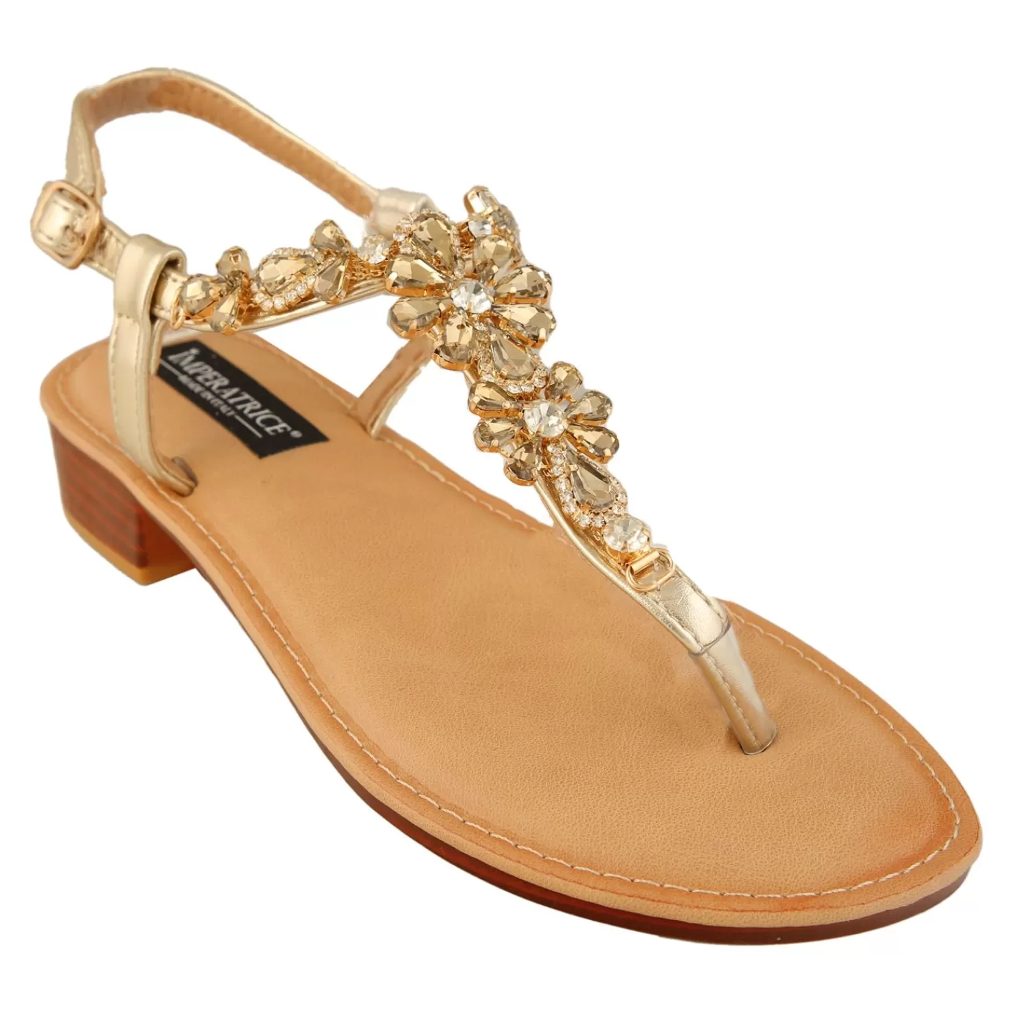 Imperatrice Calzature Sandali Bassi*Sandali Infradito Con Dettaglio Gioiello