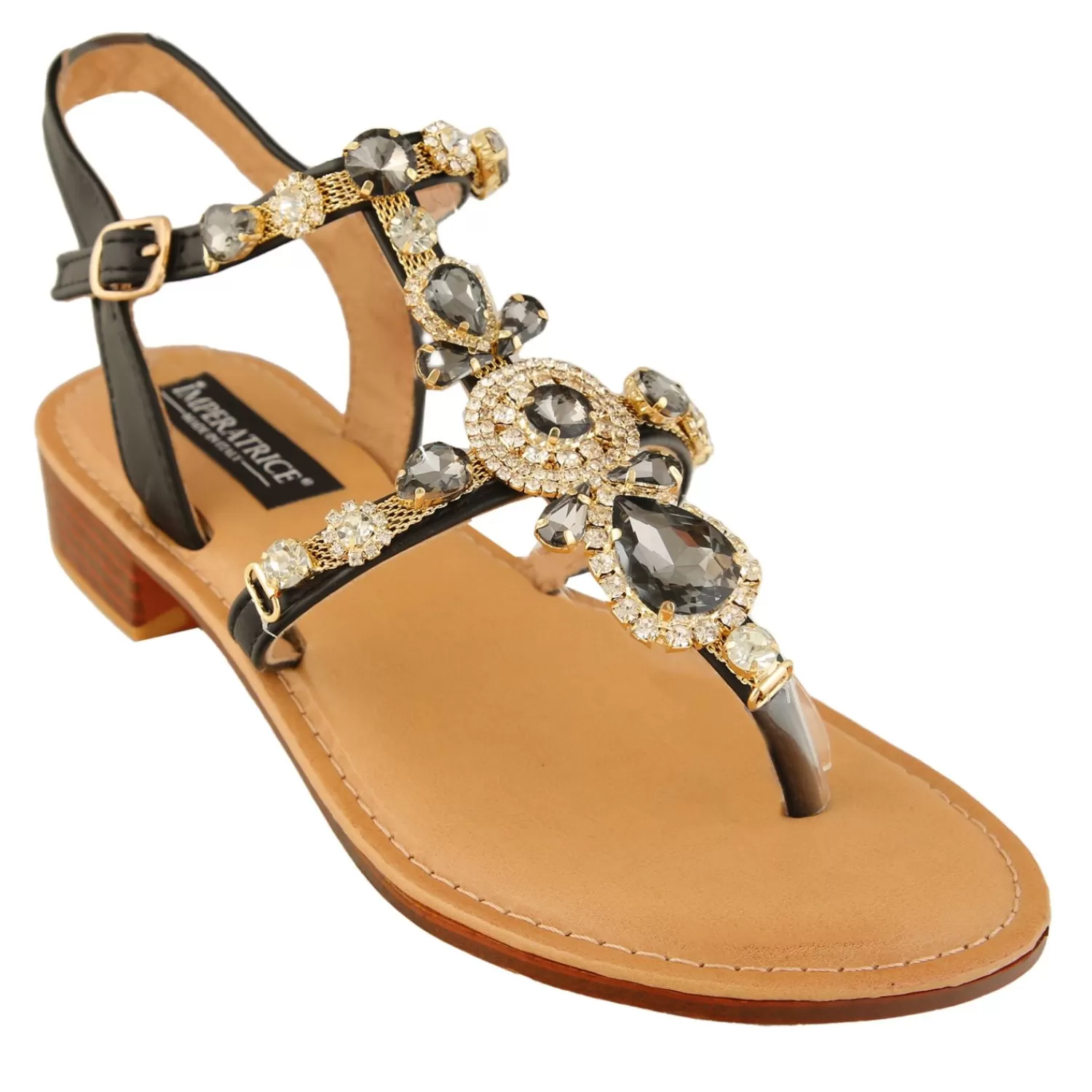 Imperatrice Calzature Sandali Bassi*Sandali Infradito Con Dettaglio Gioiello