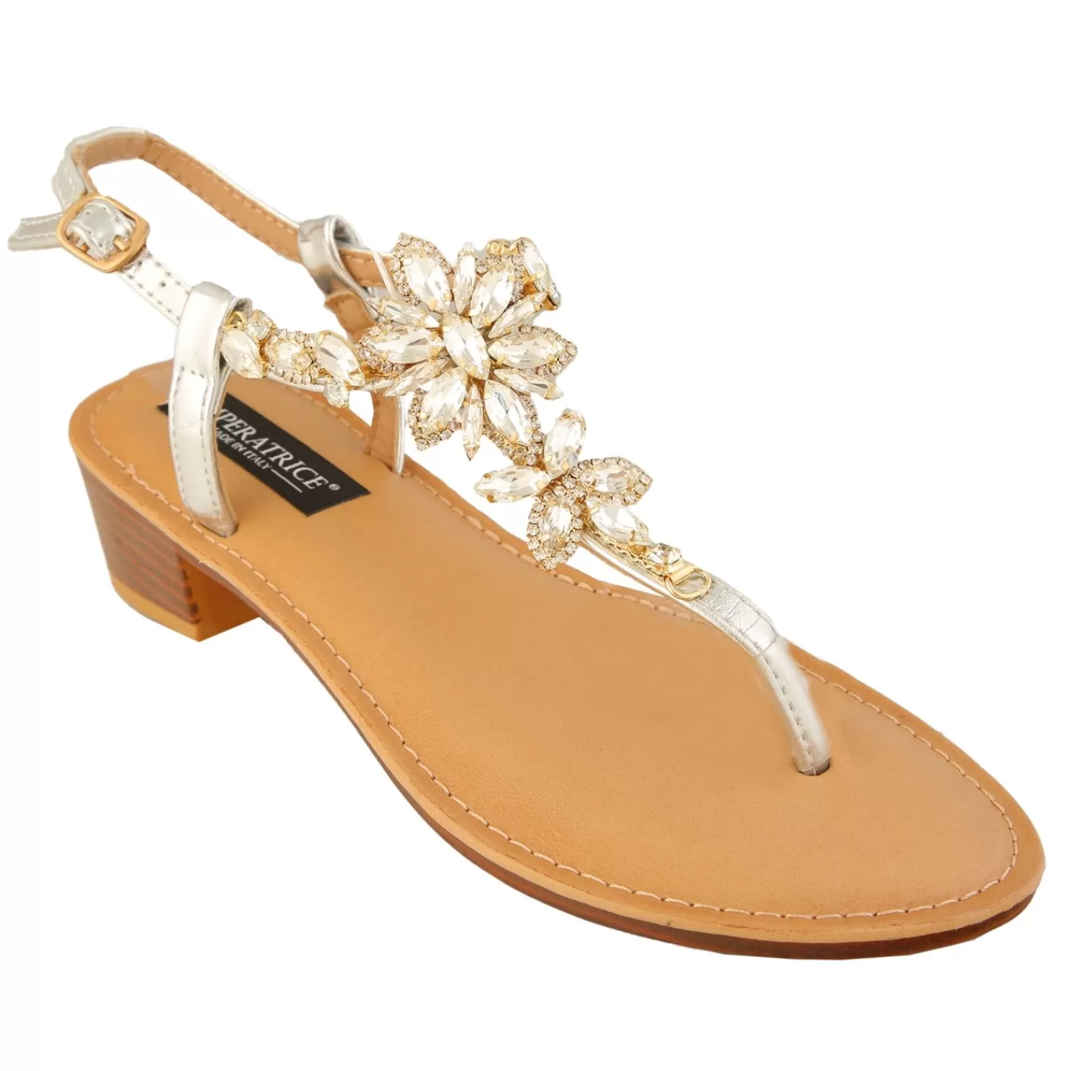 Imperatrice Calzature Sandali Bassi*Sandali Infradito Con Dettaglio Gioiello