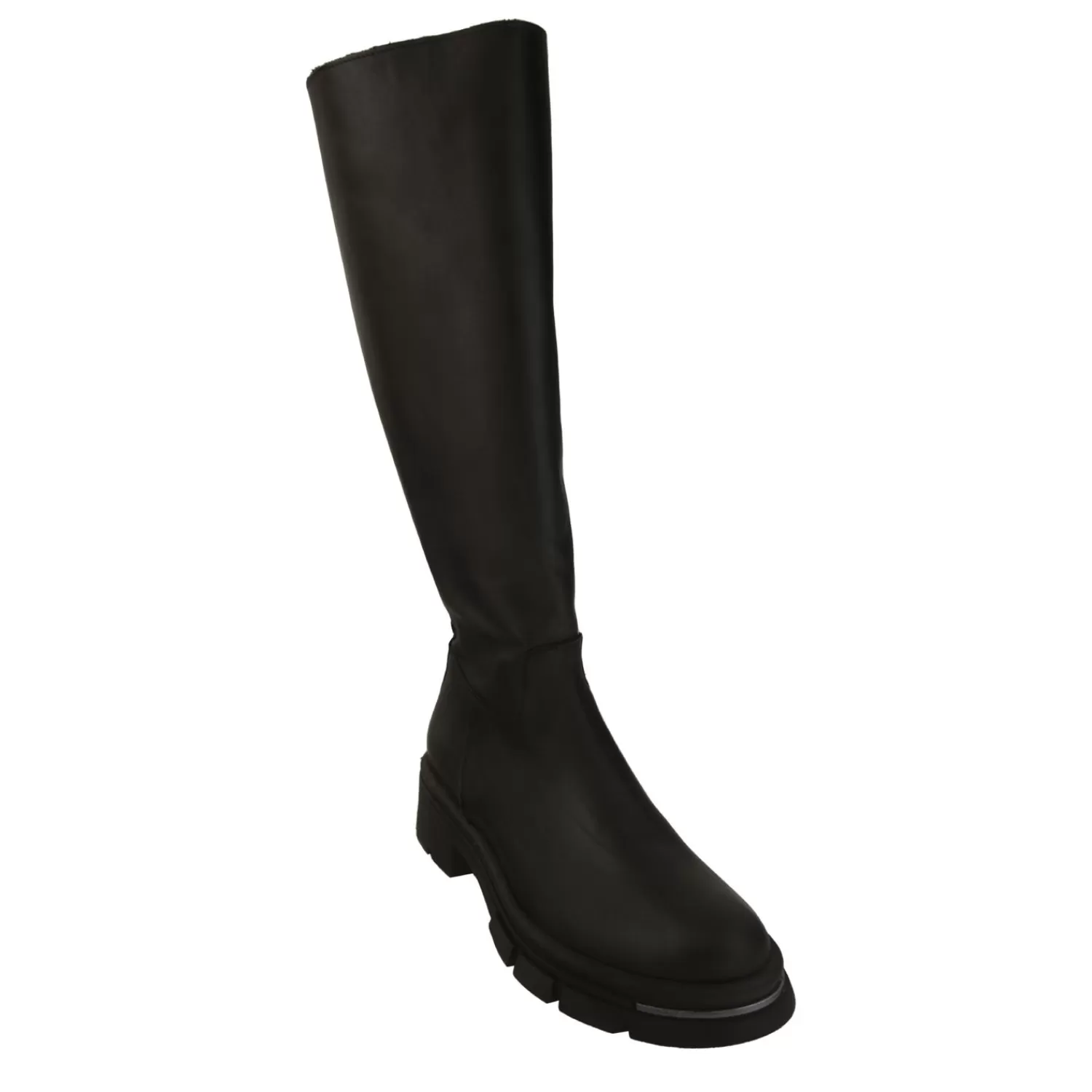 Imperatrice Calzature Stivali*Stivali In Vera Pelle Di Vitello Con Suola Dentellata E Dettaglio Argento